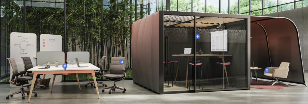 Bei der Büroplanung ist die Auswahl an Räumen und Technik wichtig