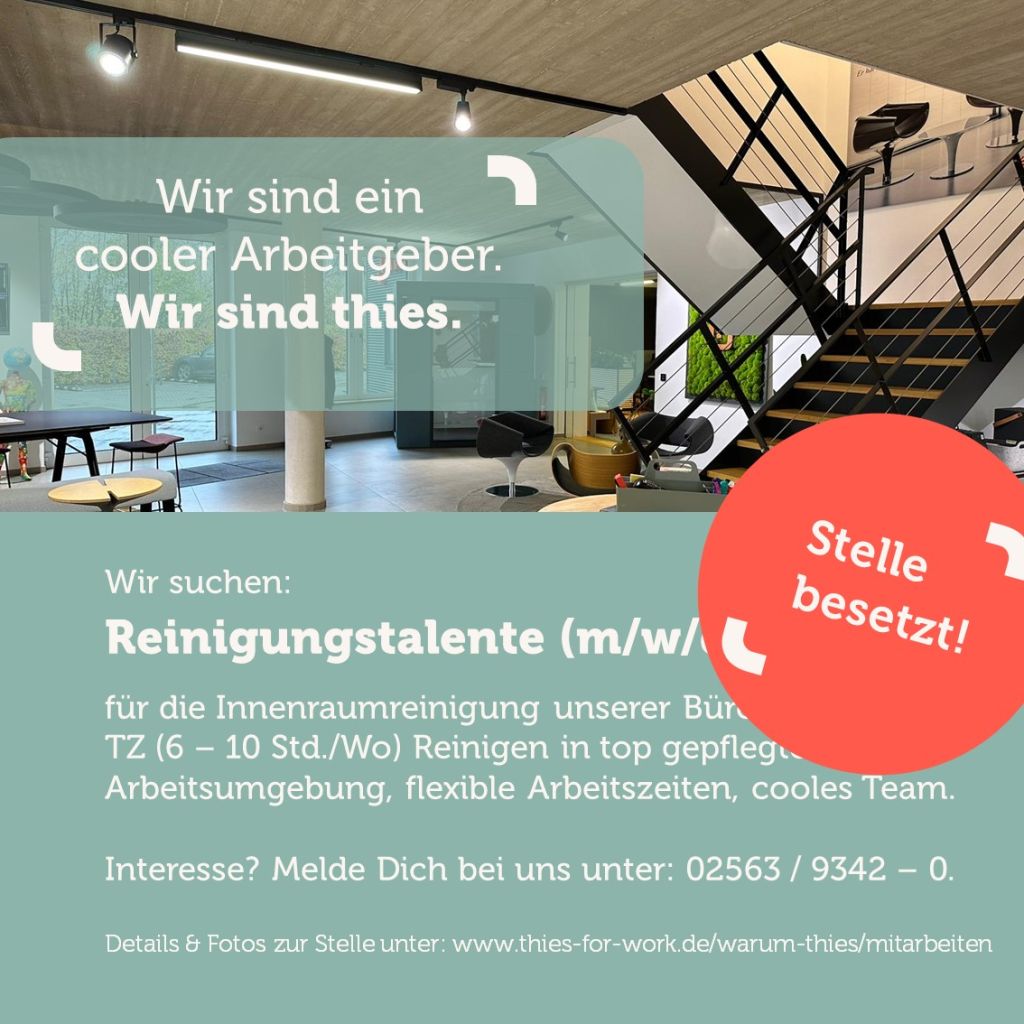 Wir suchen Reinigungstalente