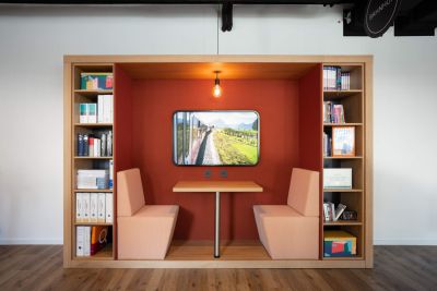 Bereich für fokussiertes arbeiten in Form eines Zugabteils
