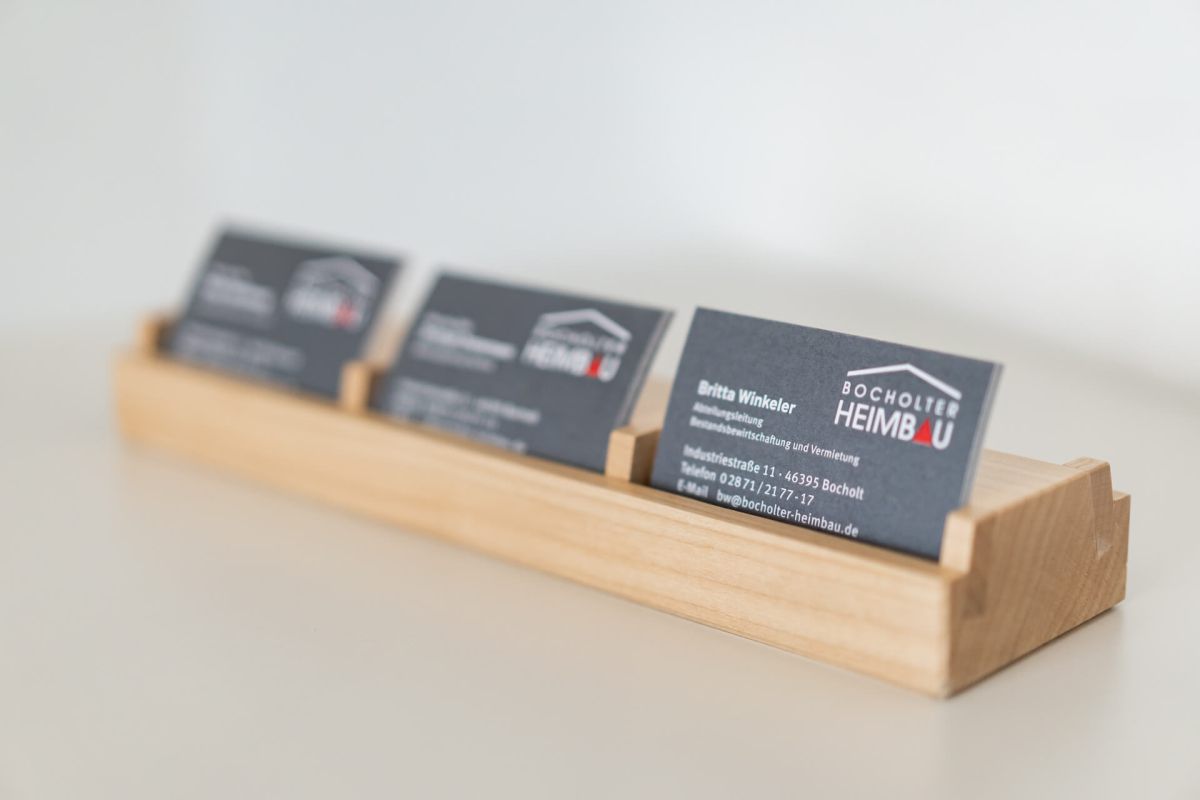 Accessoires - Visitenkartenhalter aus Holz