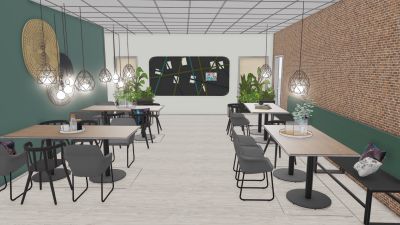 3D-Visualisierung - Work Café