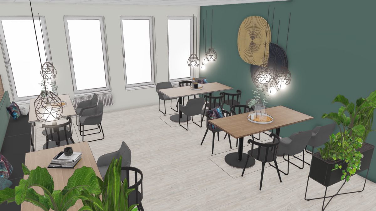 3D-Visualisierung - Work Café
